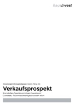 hausInvest Verkaufsprospekt mit Anlagebedingungen