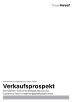 hausInvest Verkaufsprospekt mit Anlagebedingungen